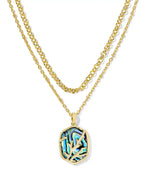 KS Daphne Coral Frame Multi Strand Necklace