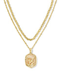 KS Daphne Coral Frame Multi Strand Necklace
