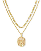 KS Daphne Coral Frame Multi Strand Necklace