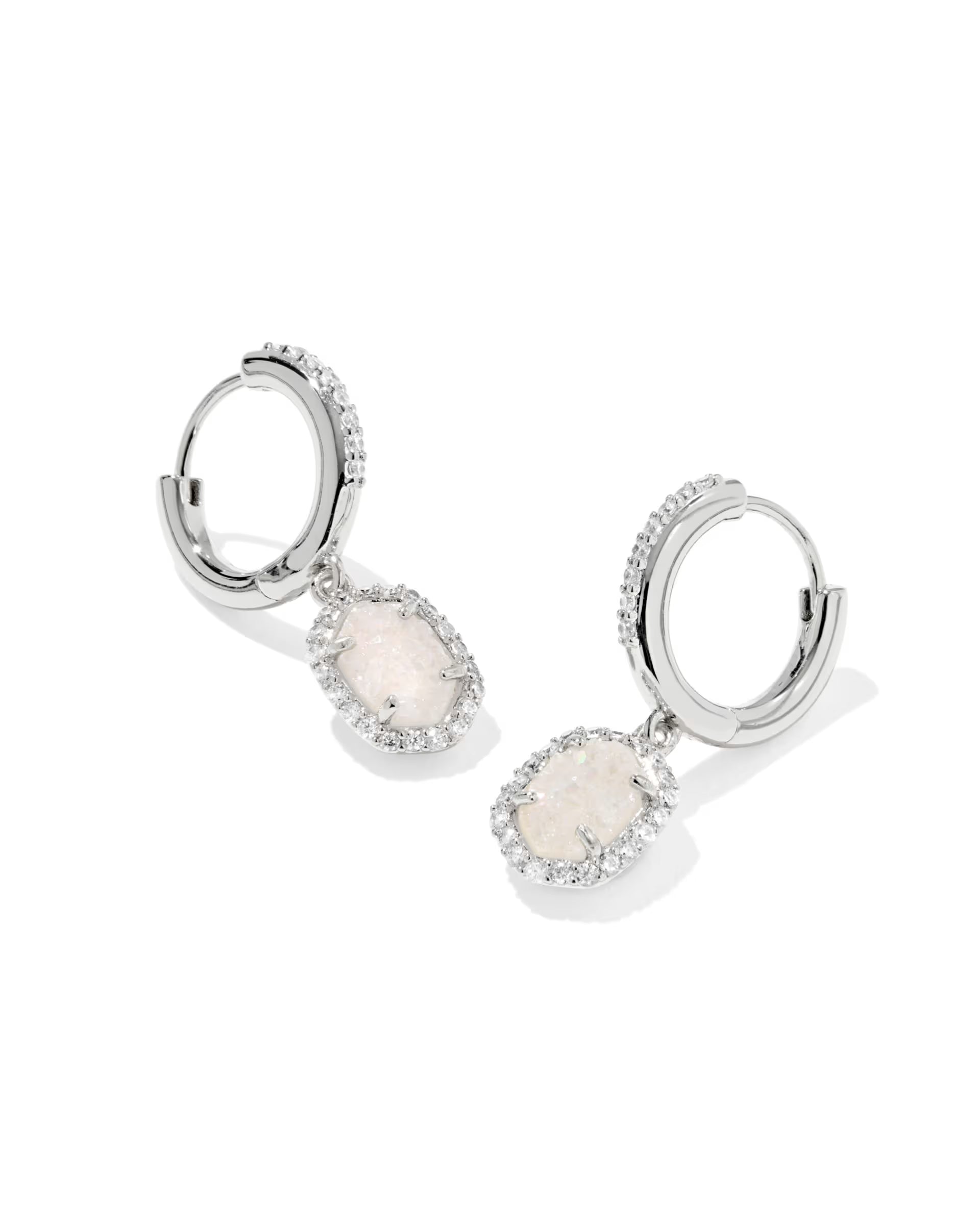KS Daphne Crystal Frame Huggie Earrings