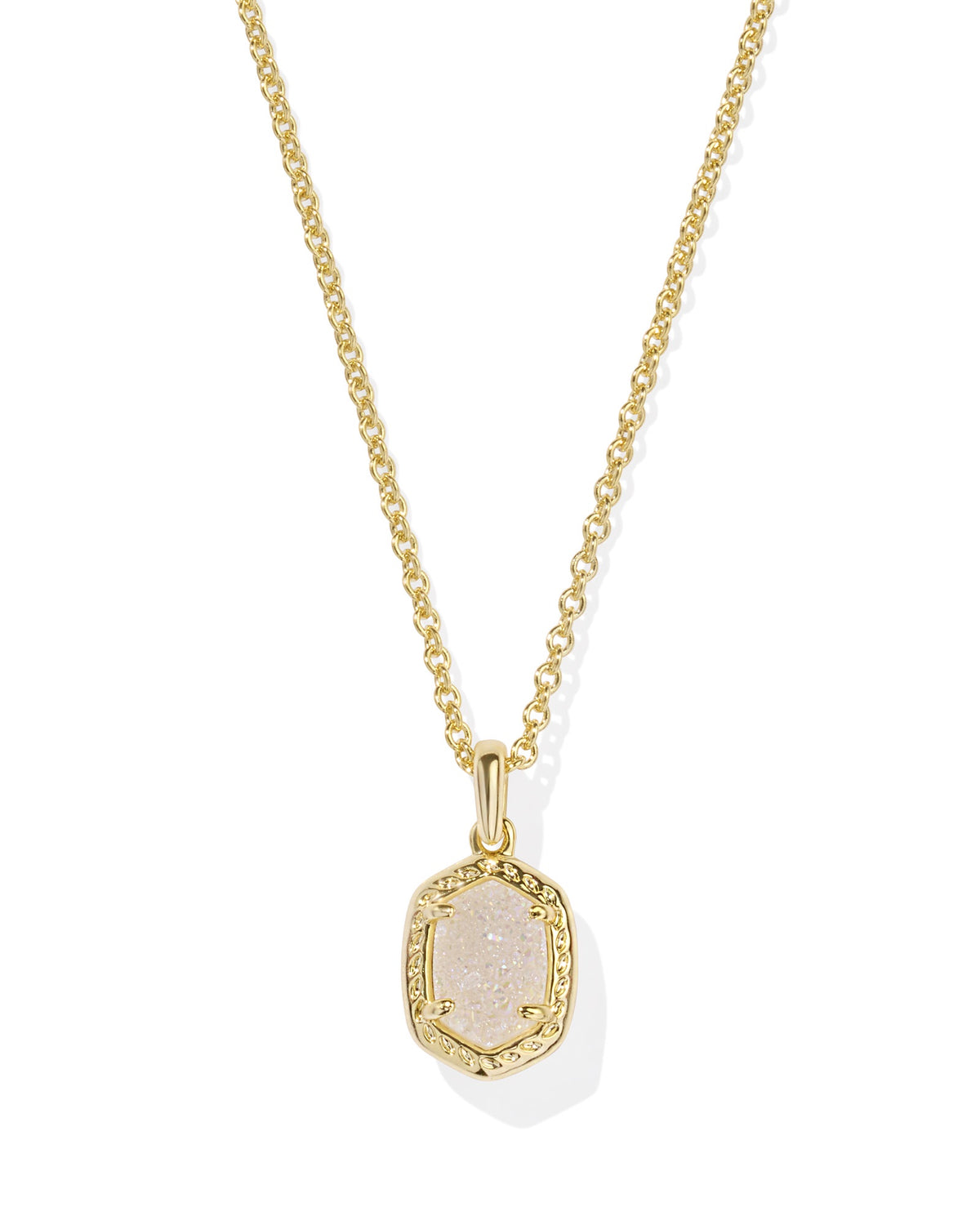 KS Daphne Pave Frame Short Pendant Necklace