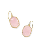 KS Daphne Pave Frame Drop Earrings
