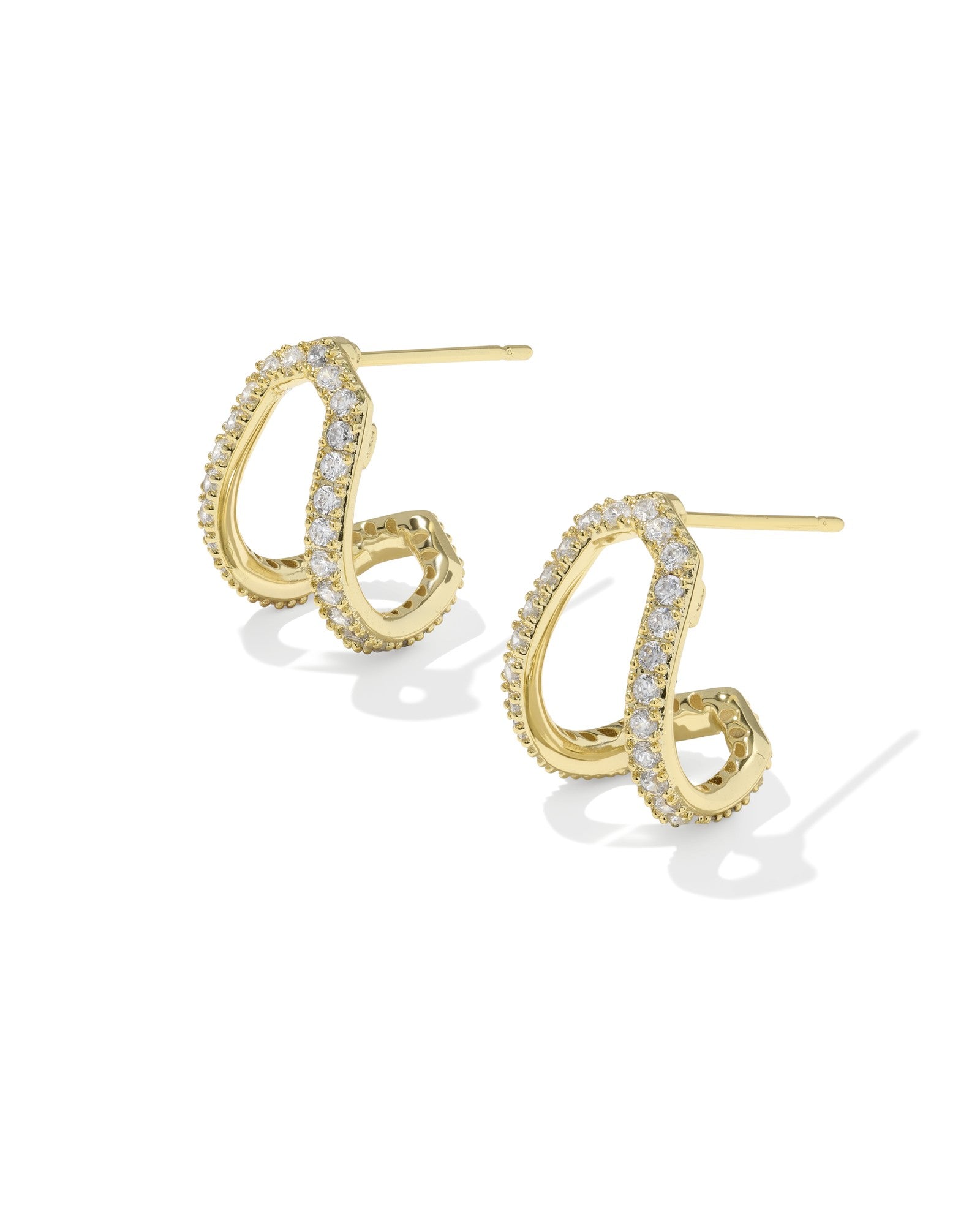 KS Daphne Pave Huggie Earrings