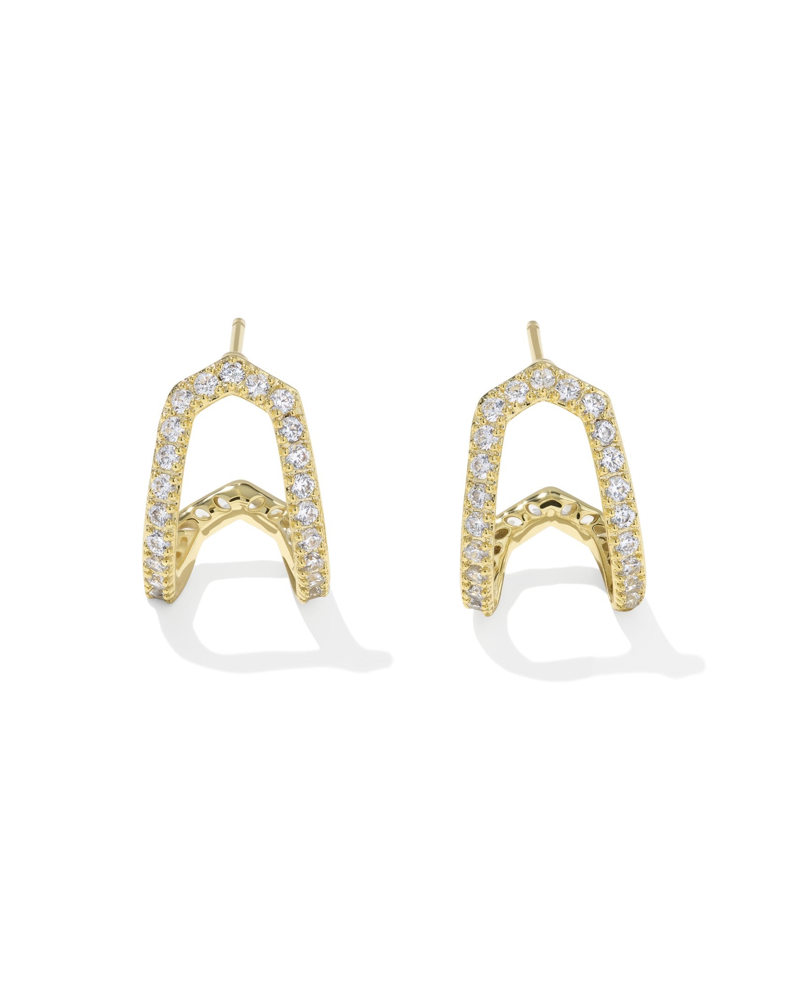KS Daphne Pave Huggie Earrings