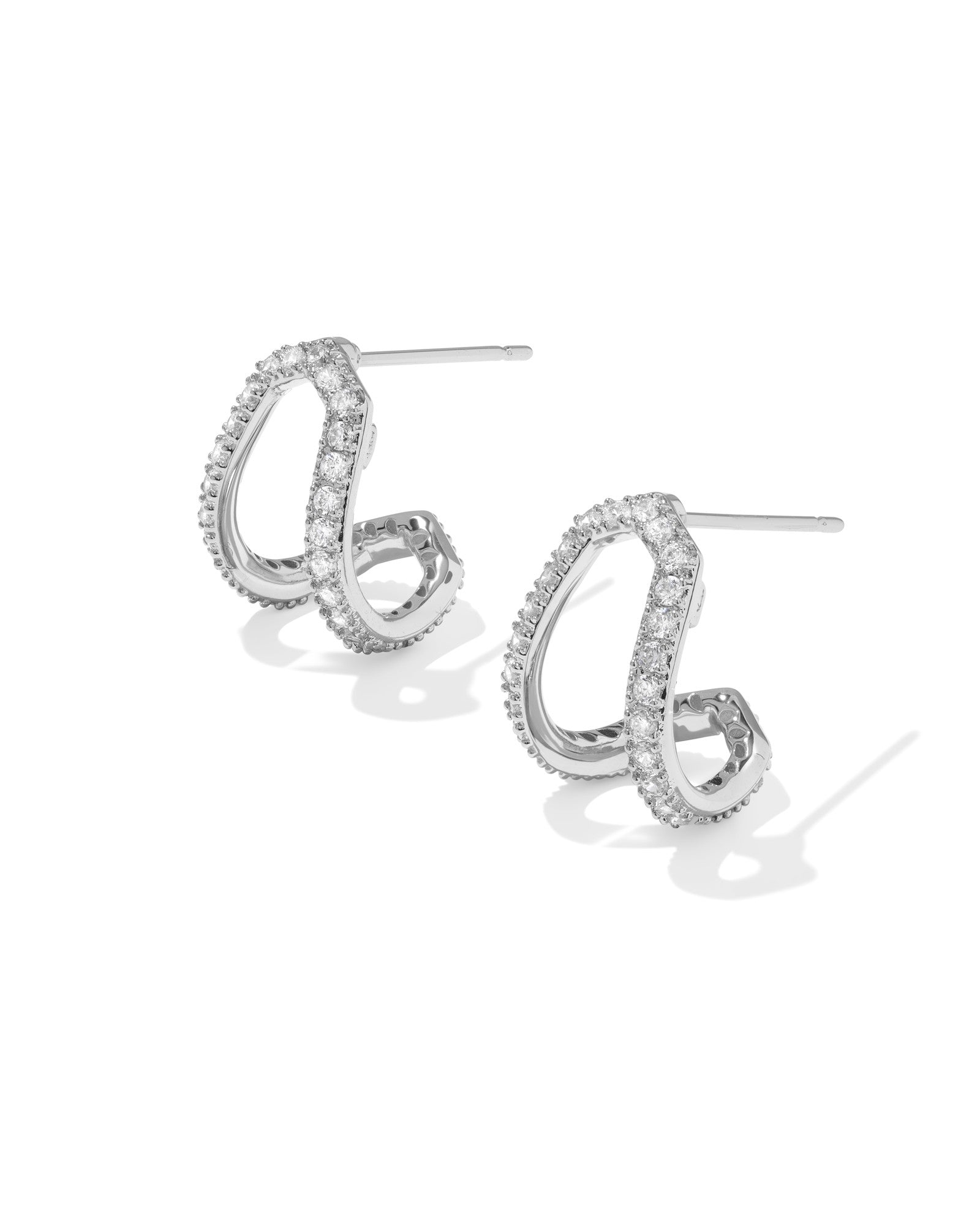 KS Daphne Pave Huggie Earrings