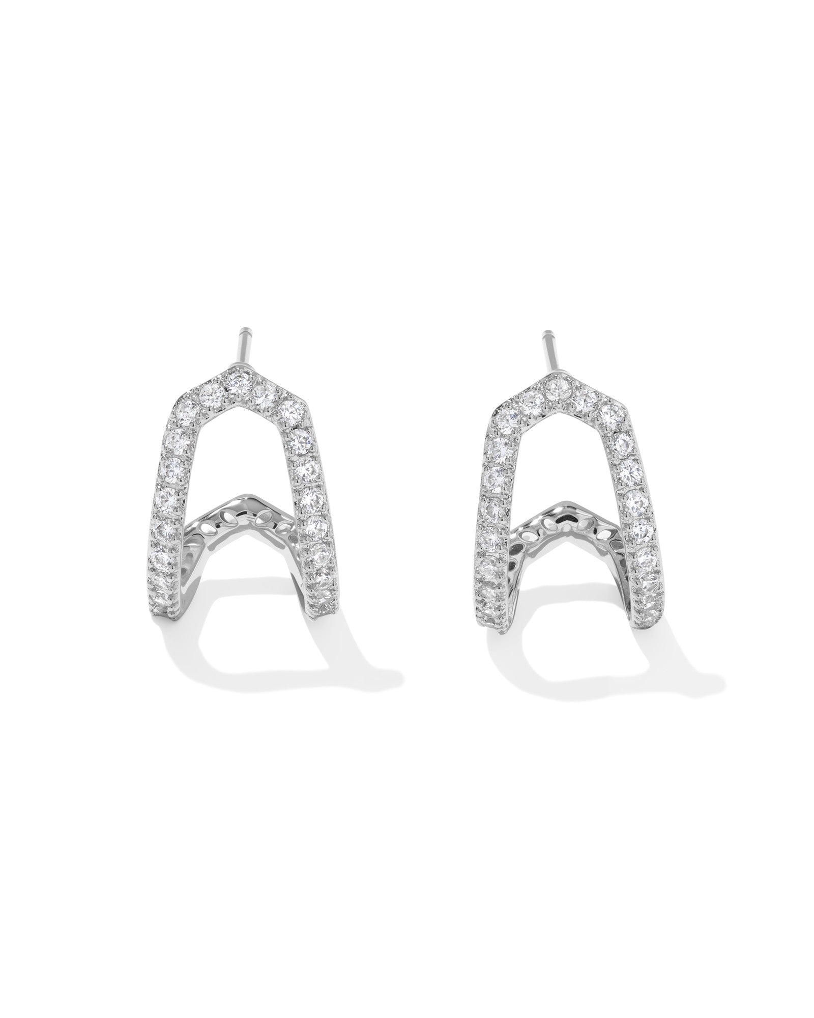 KS Daphne Pave Huggie Earrings