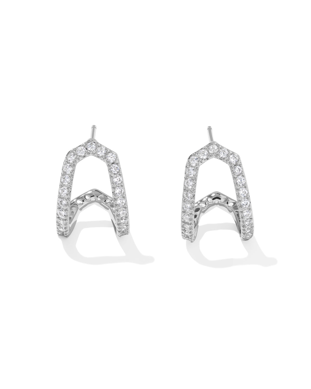 KS Daphne Pave Huggie Earrings
