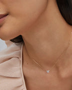 KS 14k Butterfly Pendant Necklace