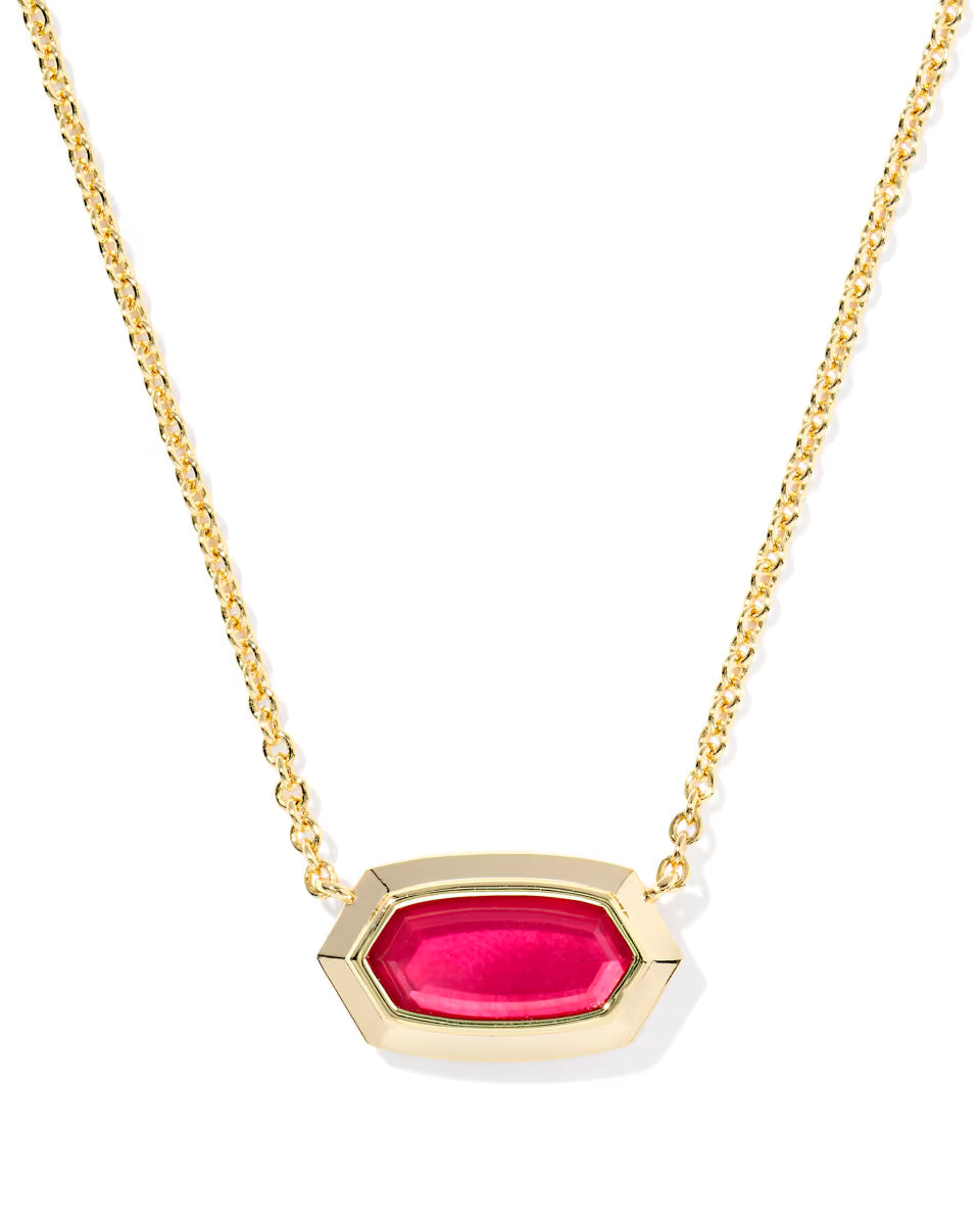 KS Elisa Bezel Short Pendant Necklace