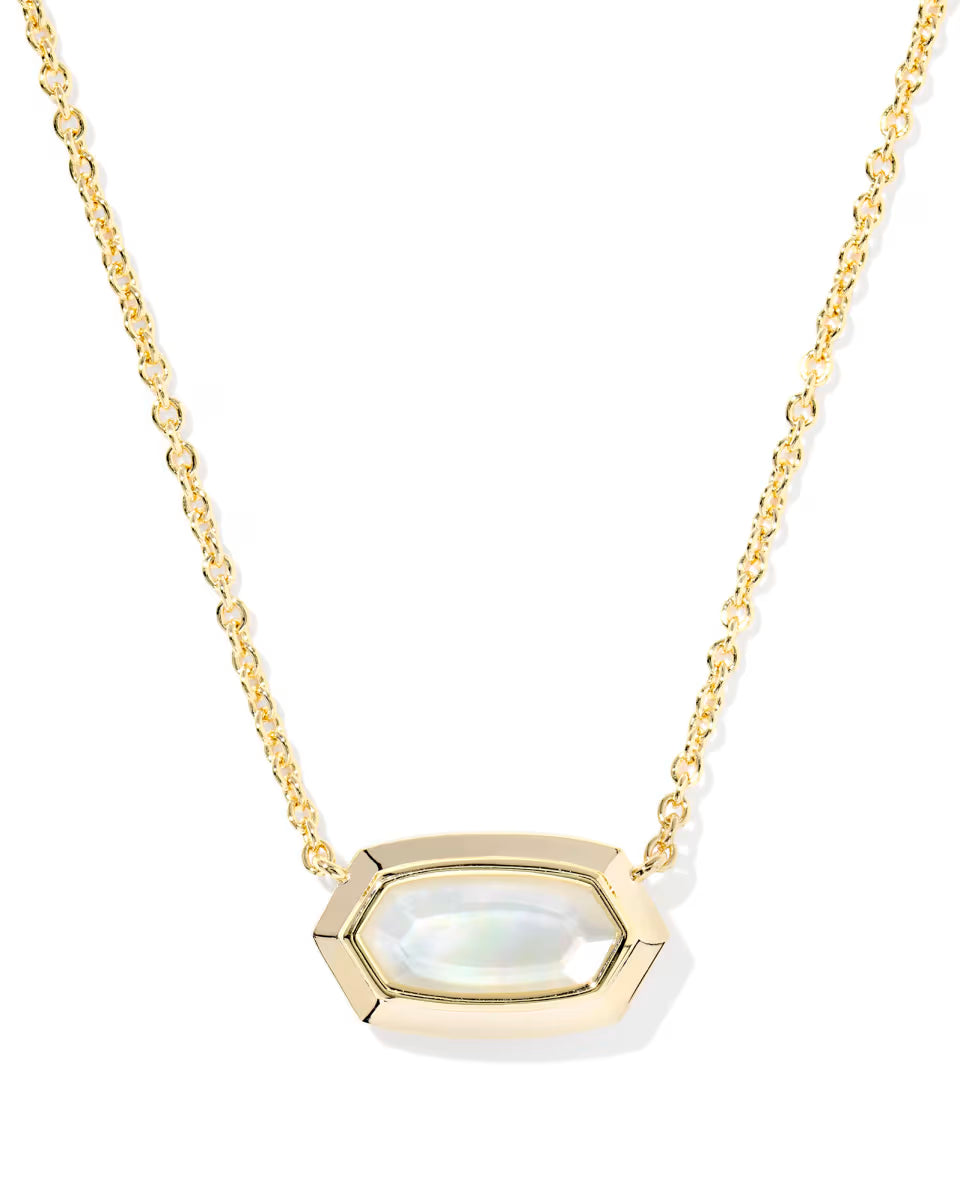 KS Elisa Bezel Short Pendant Necklace