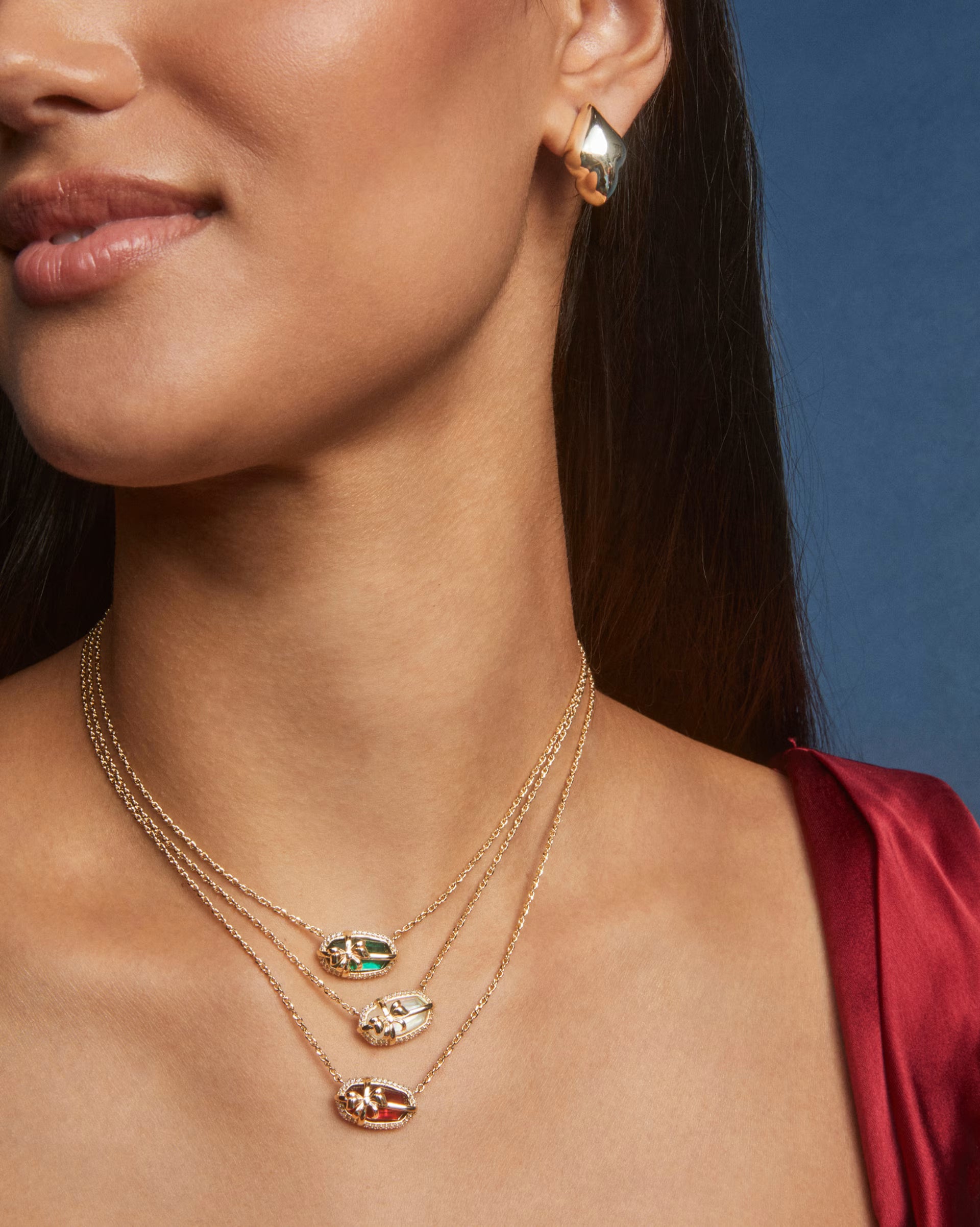 KS Elisa Bow Short Pendant Necklace