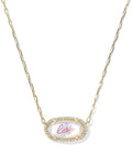 KS Elisa Pave Frame Short Pendant Necklace