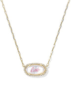 KS Elisa Pave Frame Short Pendant Necklace