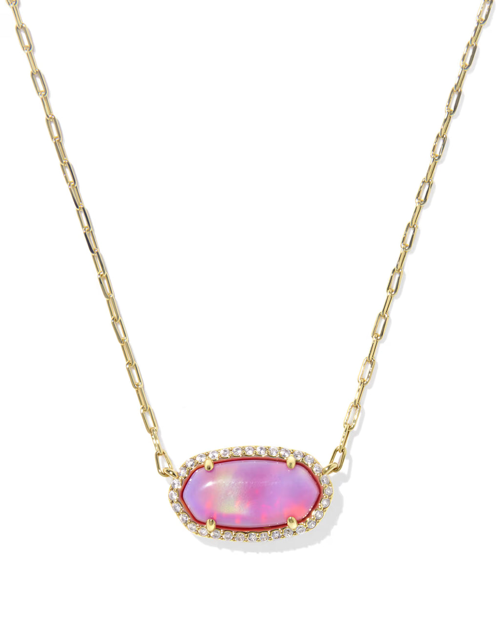 KS Elisa Pave Frame Short Pendant Necklace
