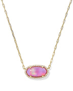 KS Elisa Pave Frame Short Pendant Necklace