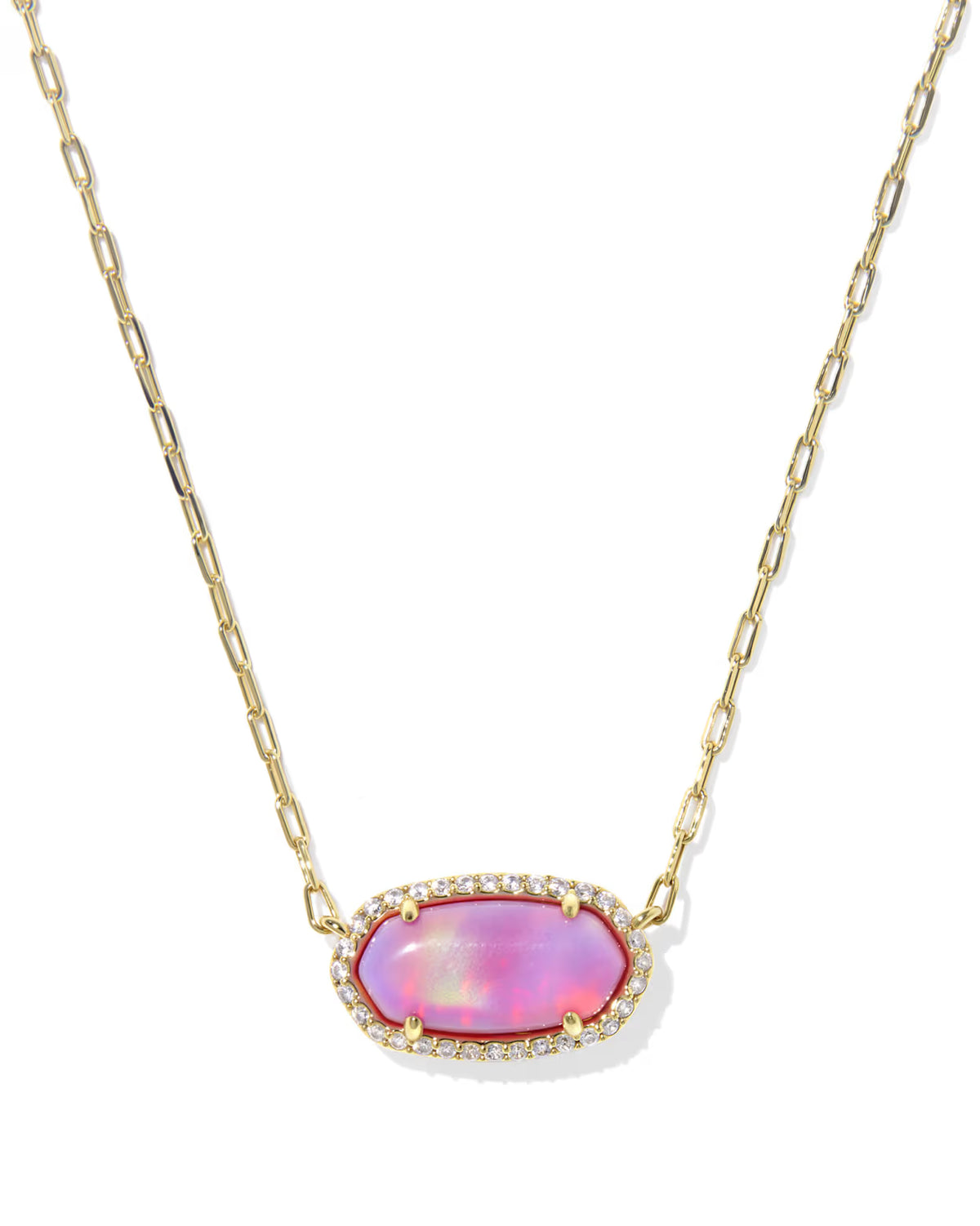 KS Elisa Pave Frame Short Pendant Necklace