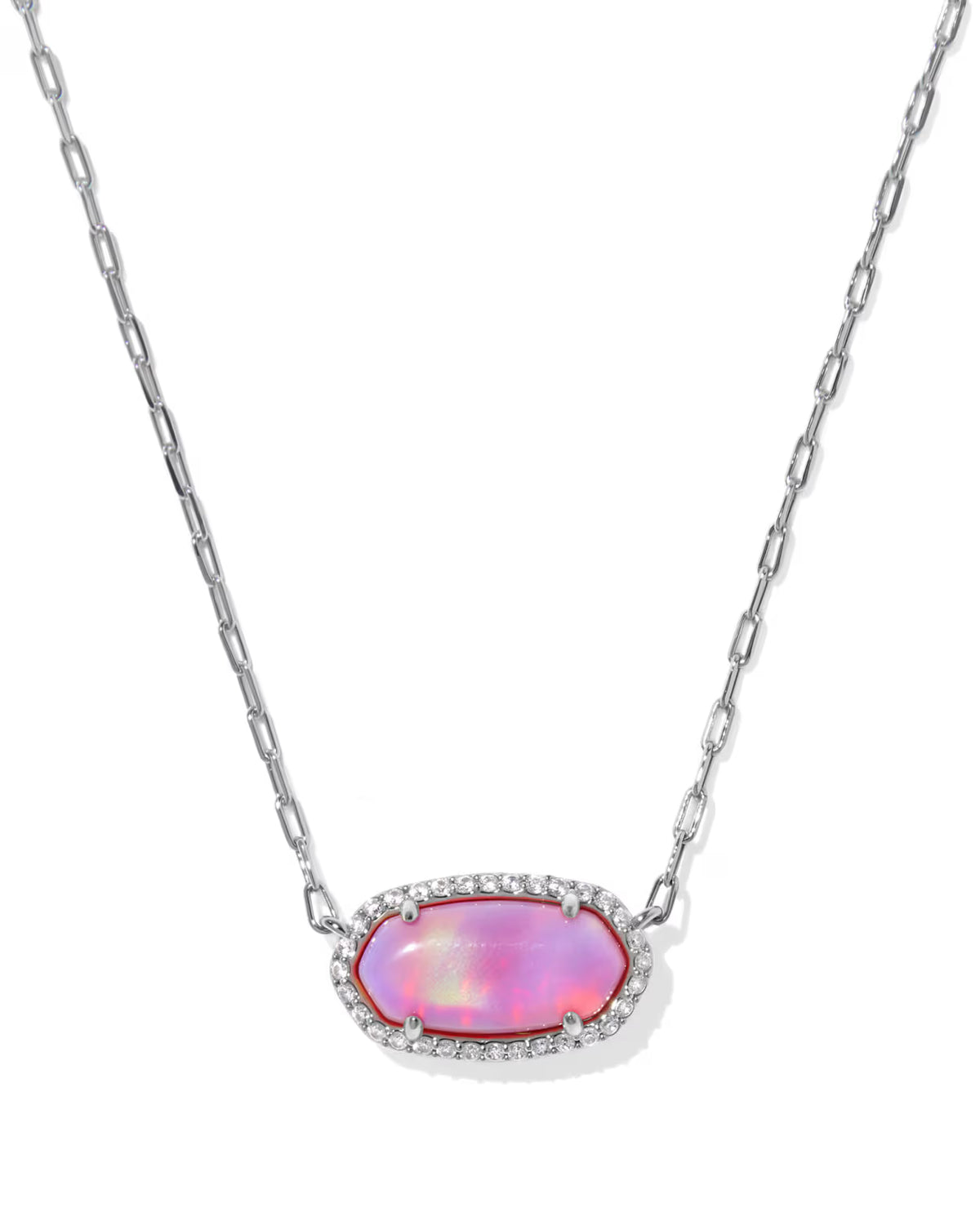 KS Elisa Pave Frame Short Pendant Necklace