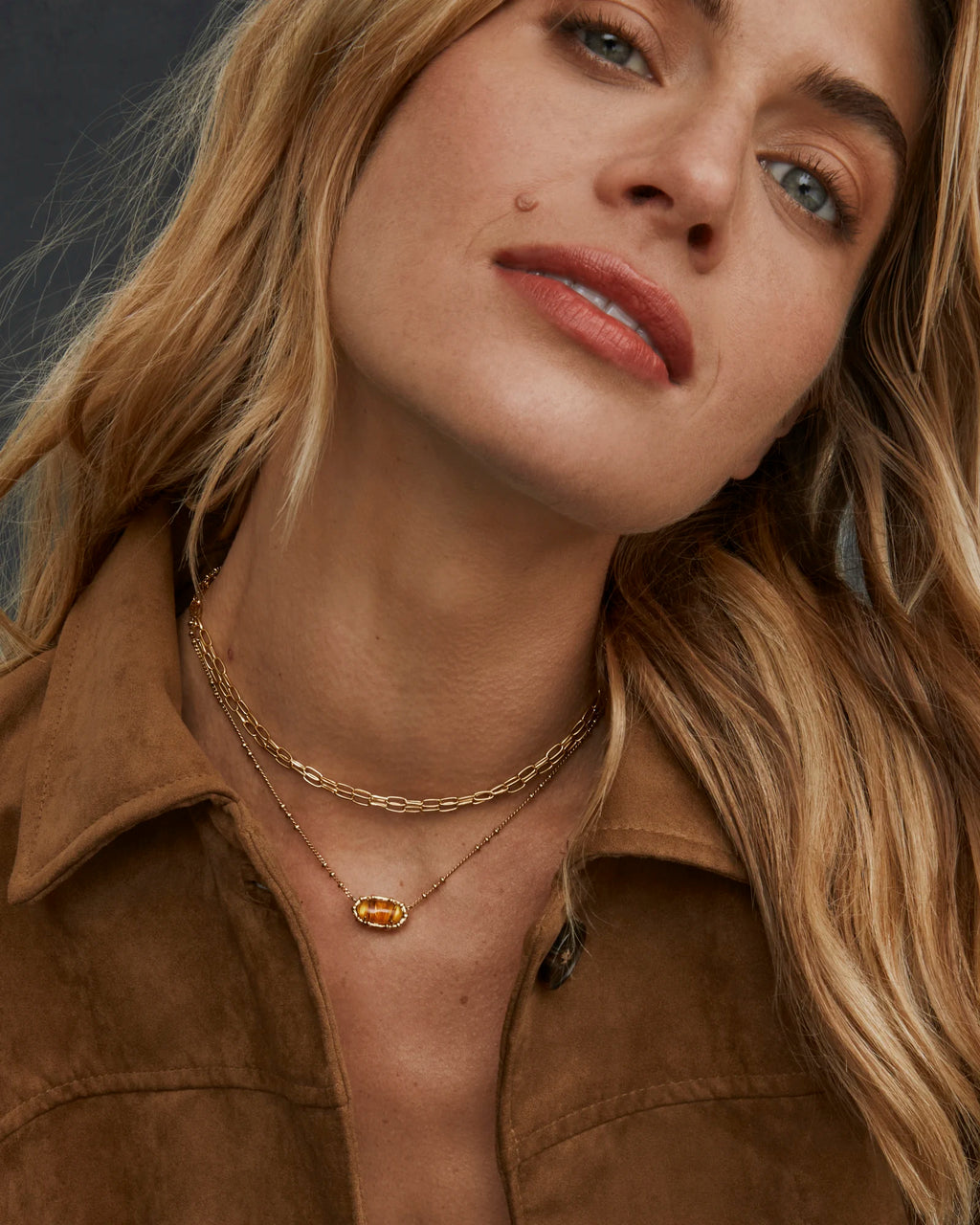 KS Elisa Bamboo Frame Pendant Necklace