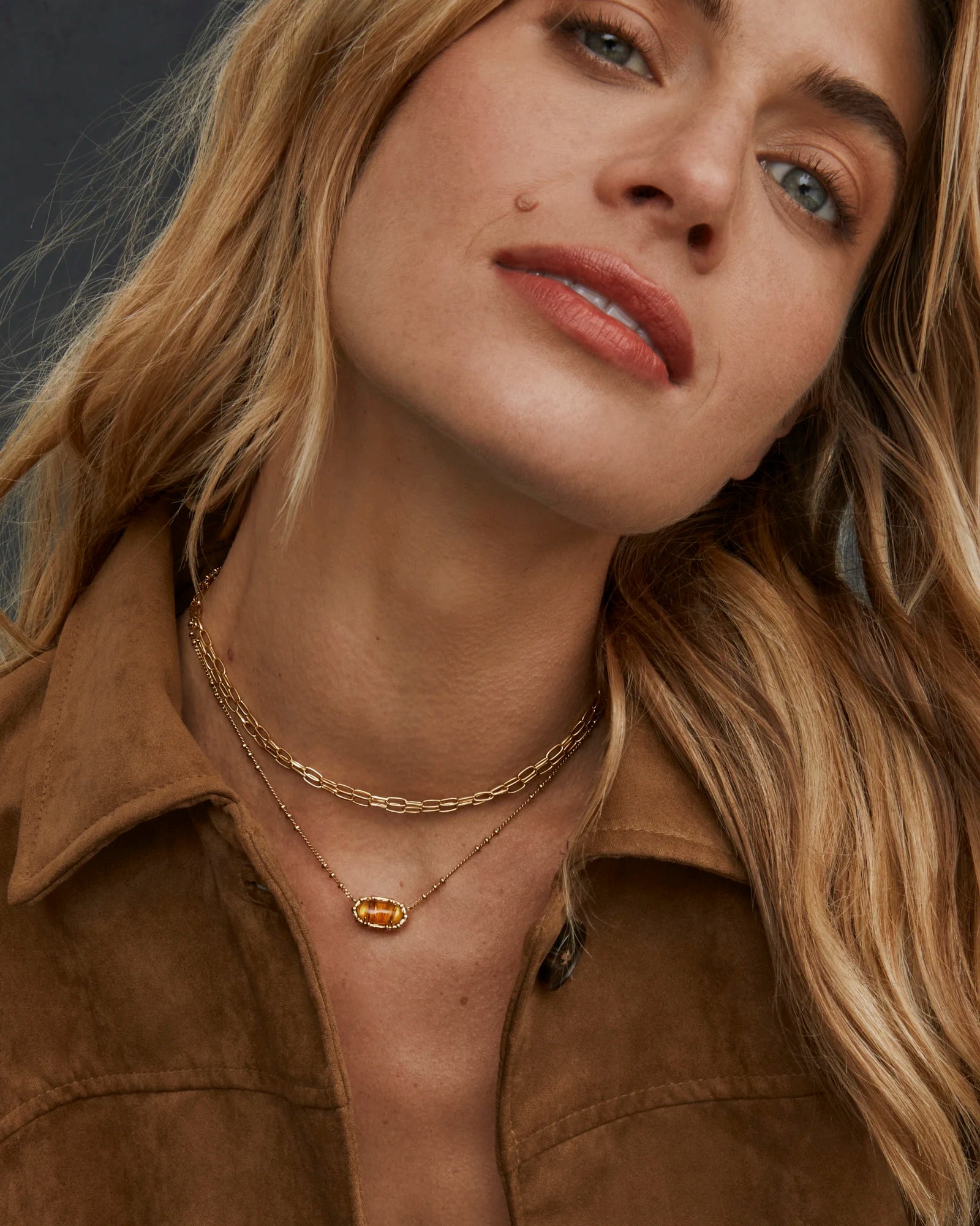 KS Elisa Bamboo Frame Pendant Necklace