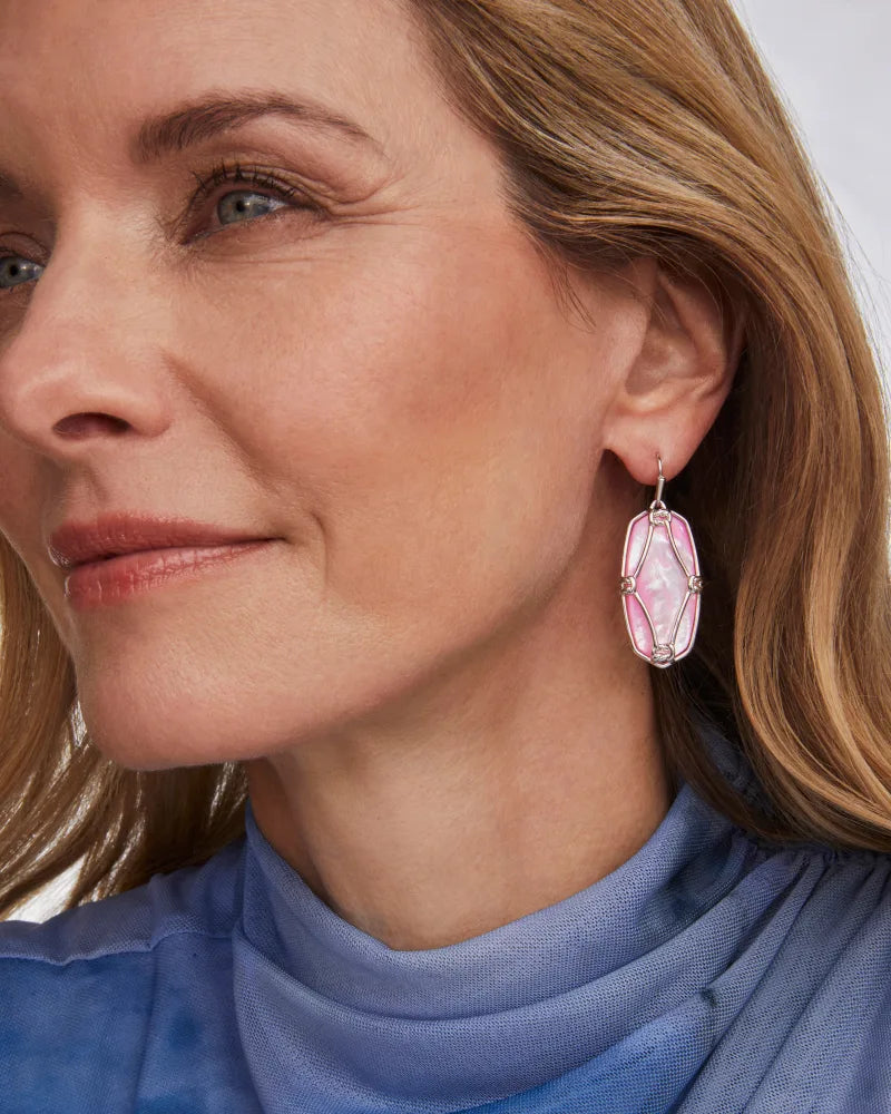 KS Elle Lattice Frame Drop Earrings