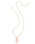 KS Elle Lattice Frame Large Long Pendant Necklace