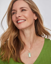 Load image into Gallery viewer, KS Elle Lattice Frame Large Long Pendant Necklace
