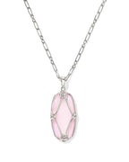 KS Elle Lattice Frame Large Long Pendant Necklace