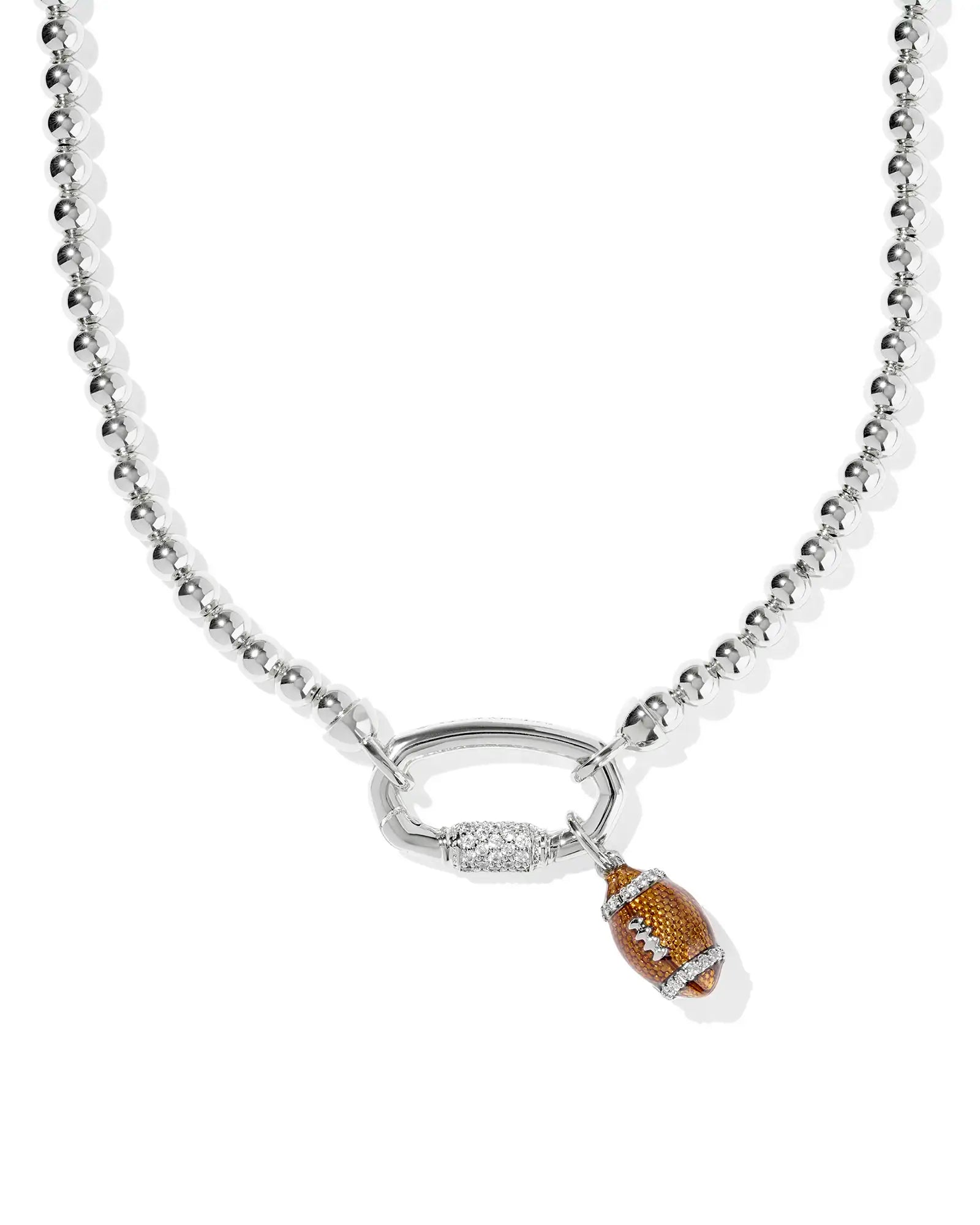 KS Football Metal Strand Necklace