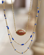 KS Football Pendant Necklace