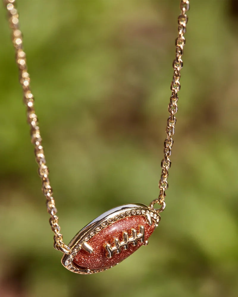 KS Football Pendant Necklace