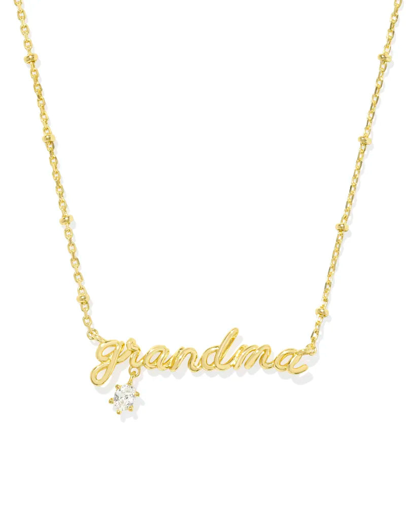 KS Grandma Crystal Short Pendant Necklace