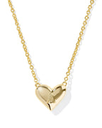 KS Ari Heart Letter A Pendant Necklace