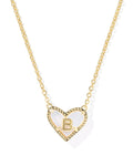 KS Ari Heart Letter B Pendant Necklace