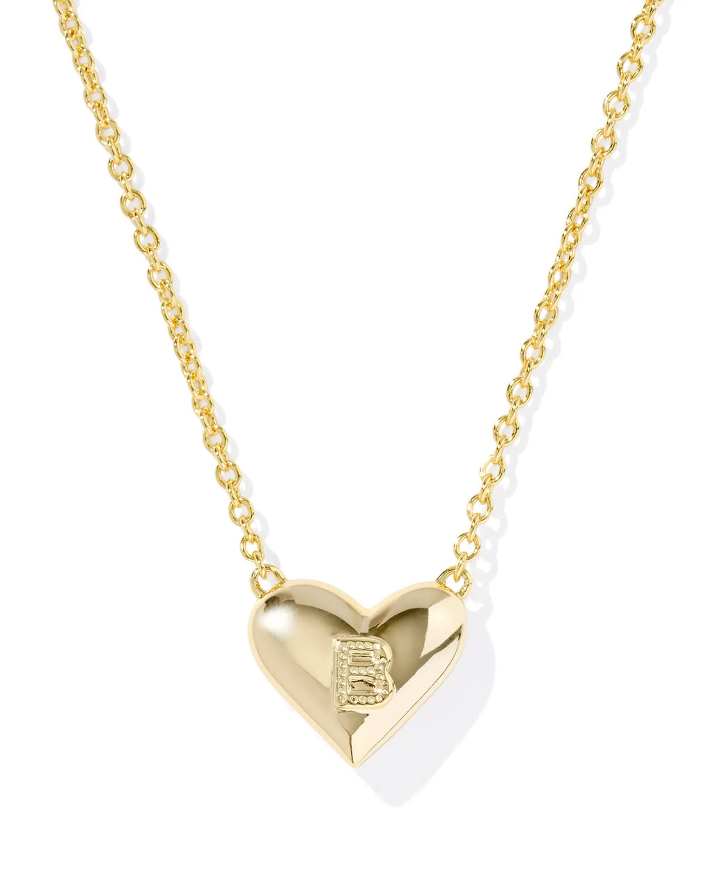 KS Ari Heart Letter B Pendant Necklace