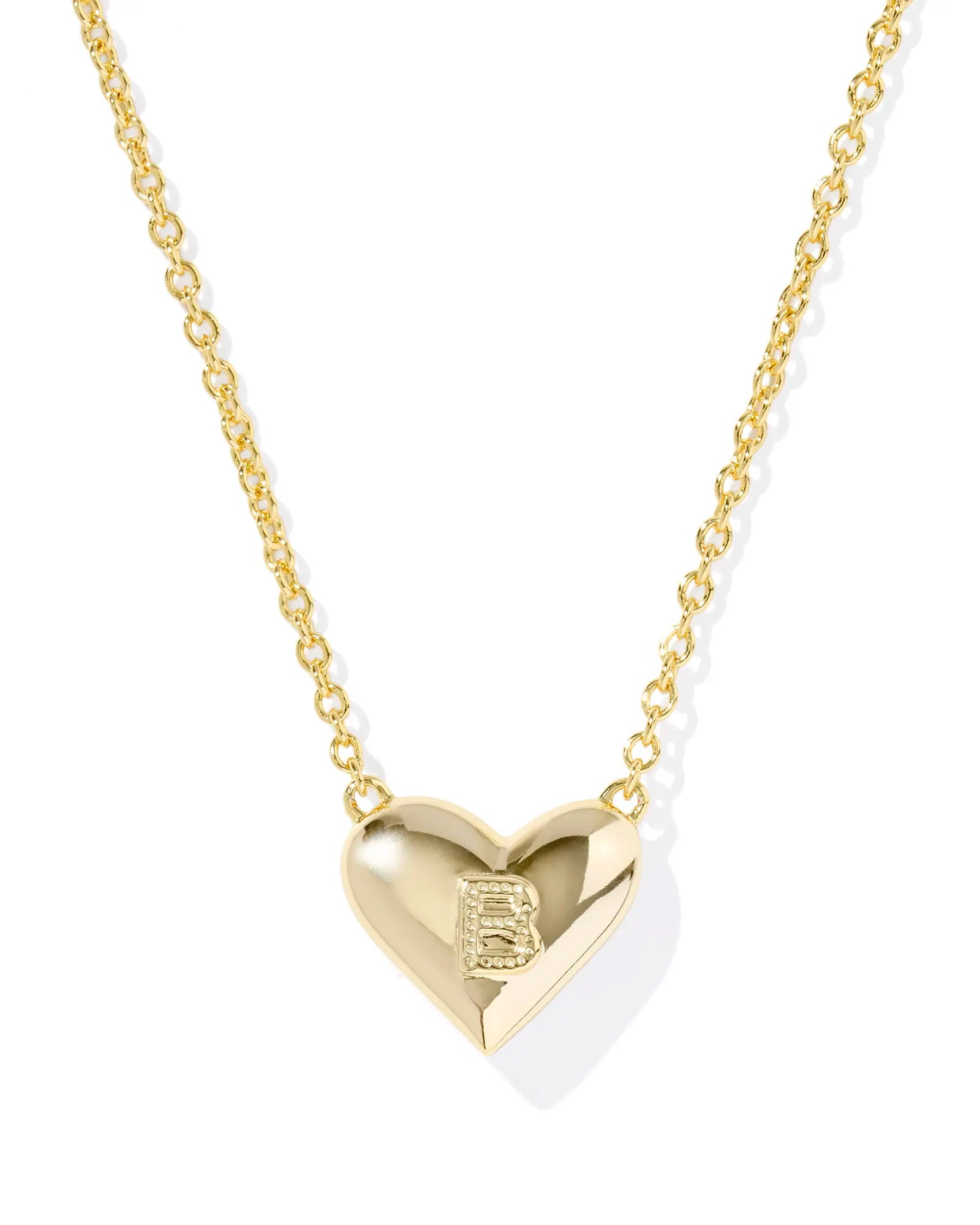 KS Ari Heart Letter B Pendant Necklace