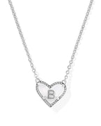 KS Ari Heart Letter B Pendant Necklace