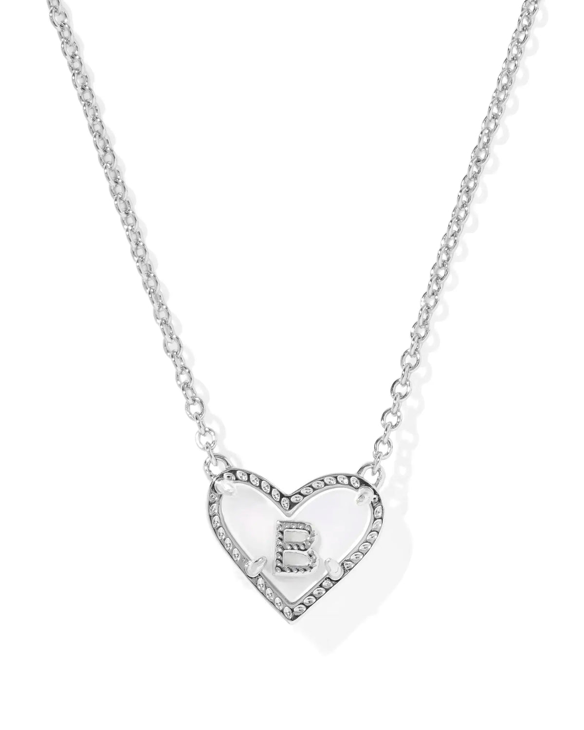 KS Ari Heart Letter B Pendant Necklace