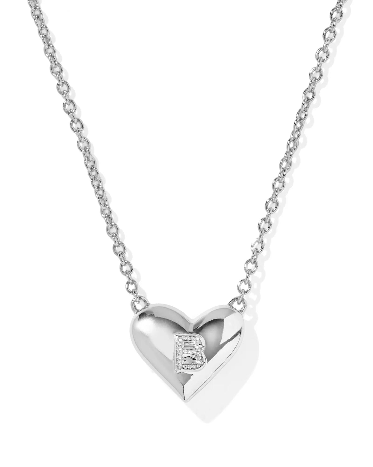 KS Ari Heart Letter B Pendant Necklace