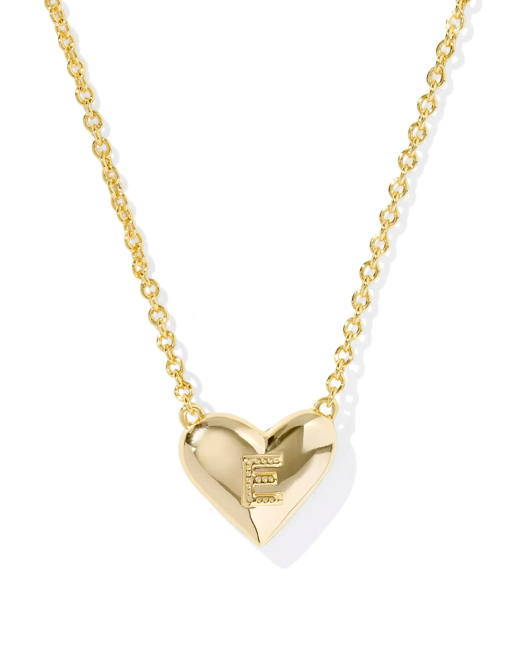KS Ari Heart Letter E Pendant Necklace