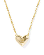 KS Ari Heart Letter E Pendant Necklace