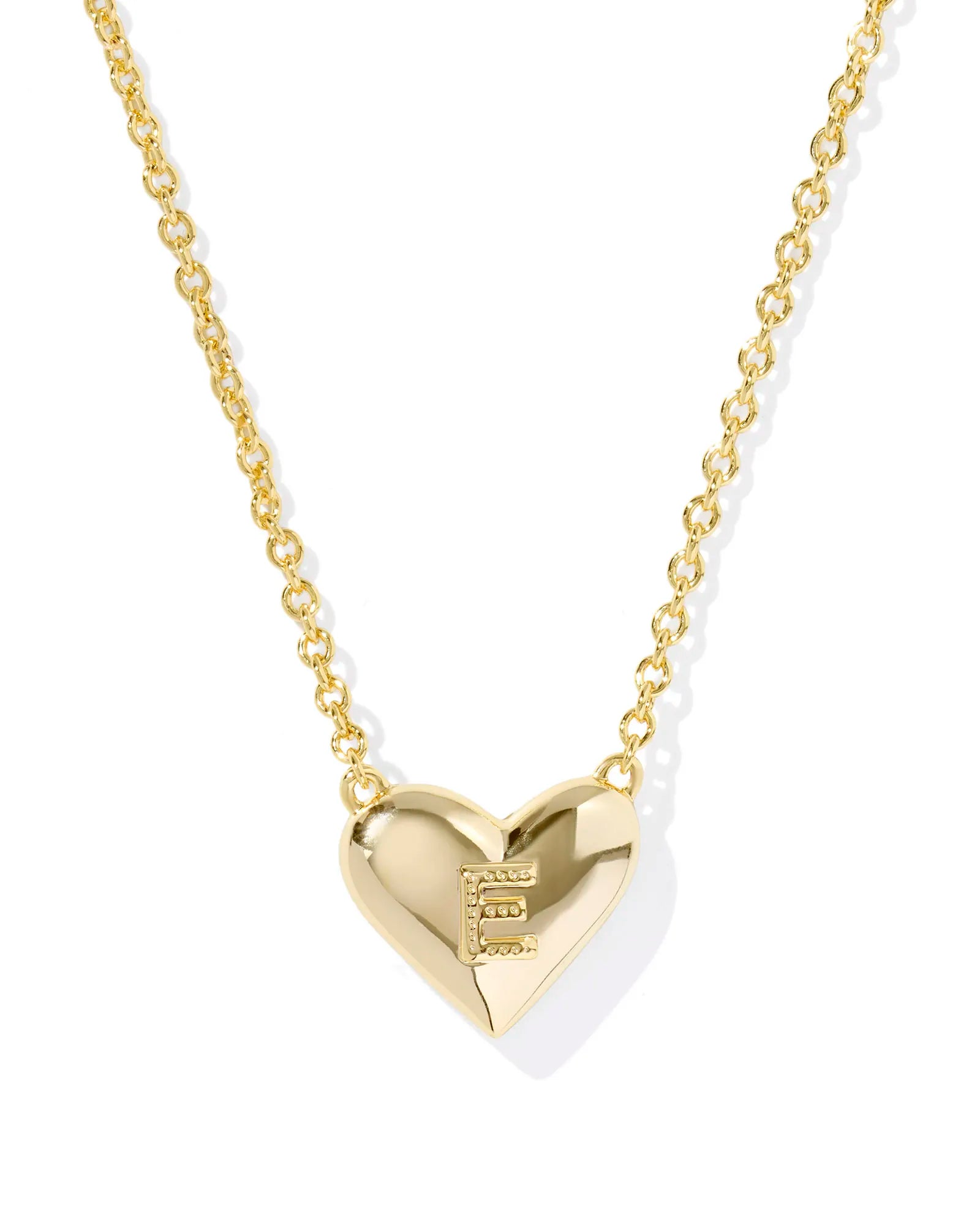 KS Ari Heart Letter E Pendant Necklace
