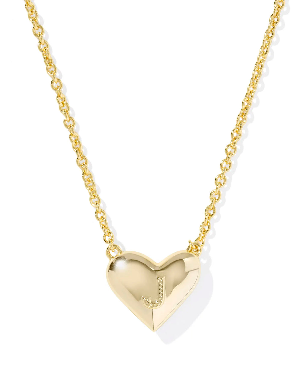KS Ari Heart Letter J Pendant Necklace