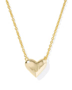 KS Ari Heart Letter J Pendant Necklace