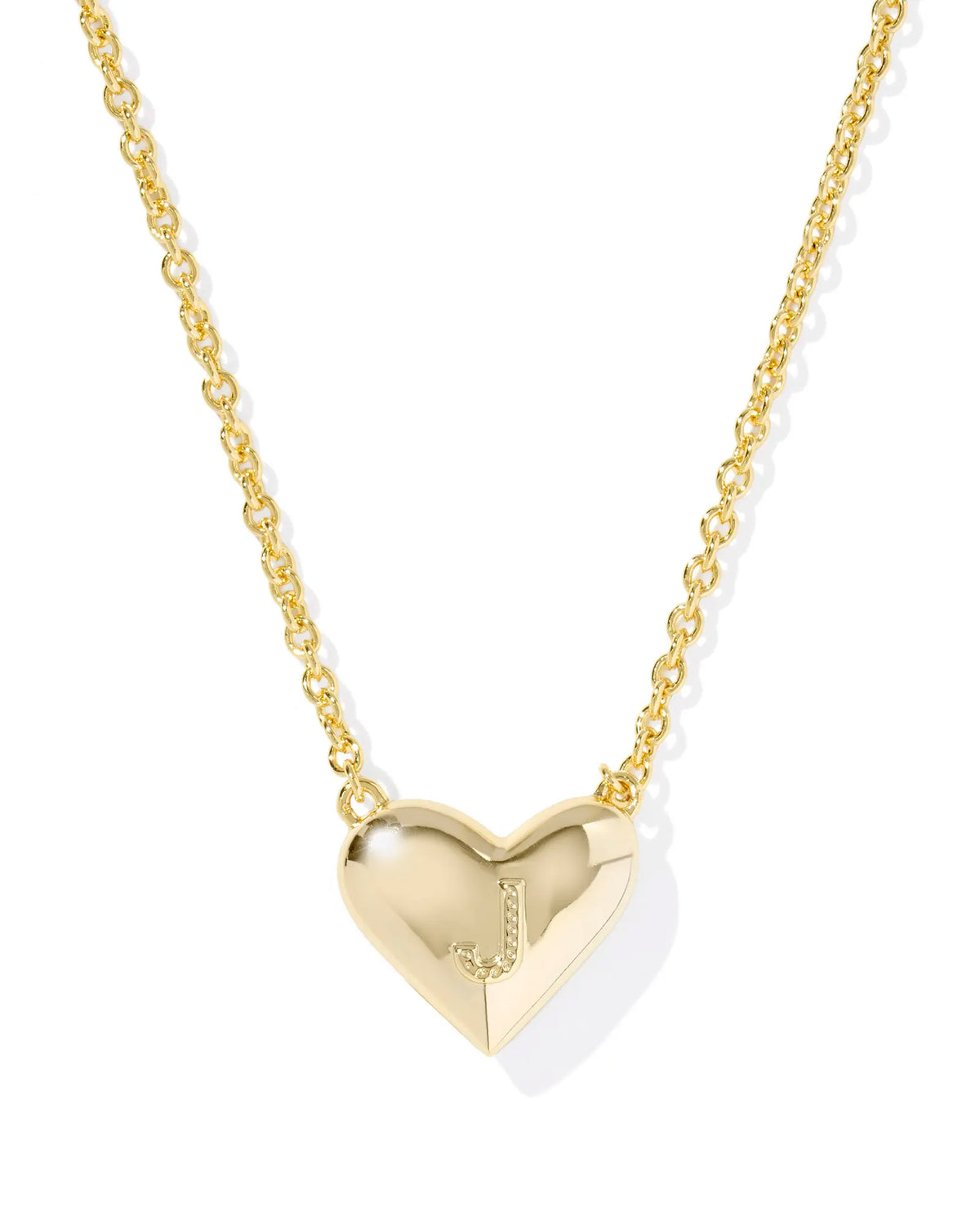 KS Ari Heart Letter J Pendant Necklace