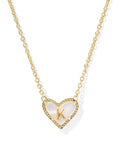 KS Ari Heart Letter K Pendant Necklace