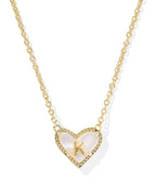 KS Ari Heart Letter K Pendant Necklace