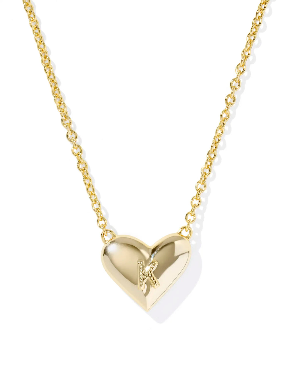 KS Ari Heart Letter K Pendant Necklace