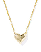 KS Ari Heart Letter K Pendant Necklace