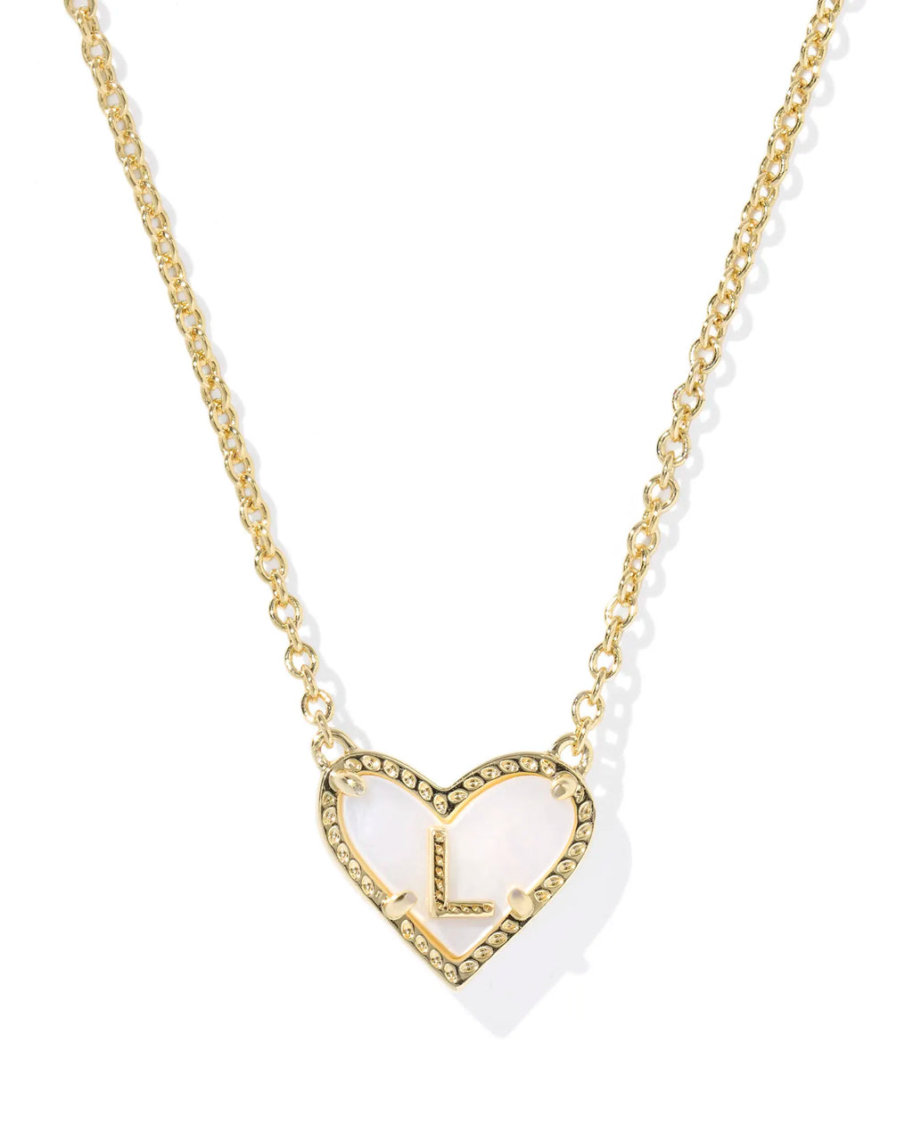 KS Ari Heart Letter L Pendant Necklace