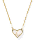 KS Ari Heart Letter L Pendant Necklace